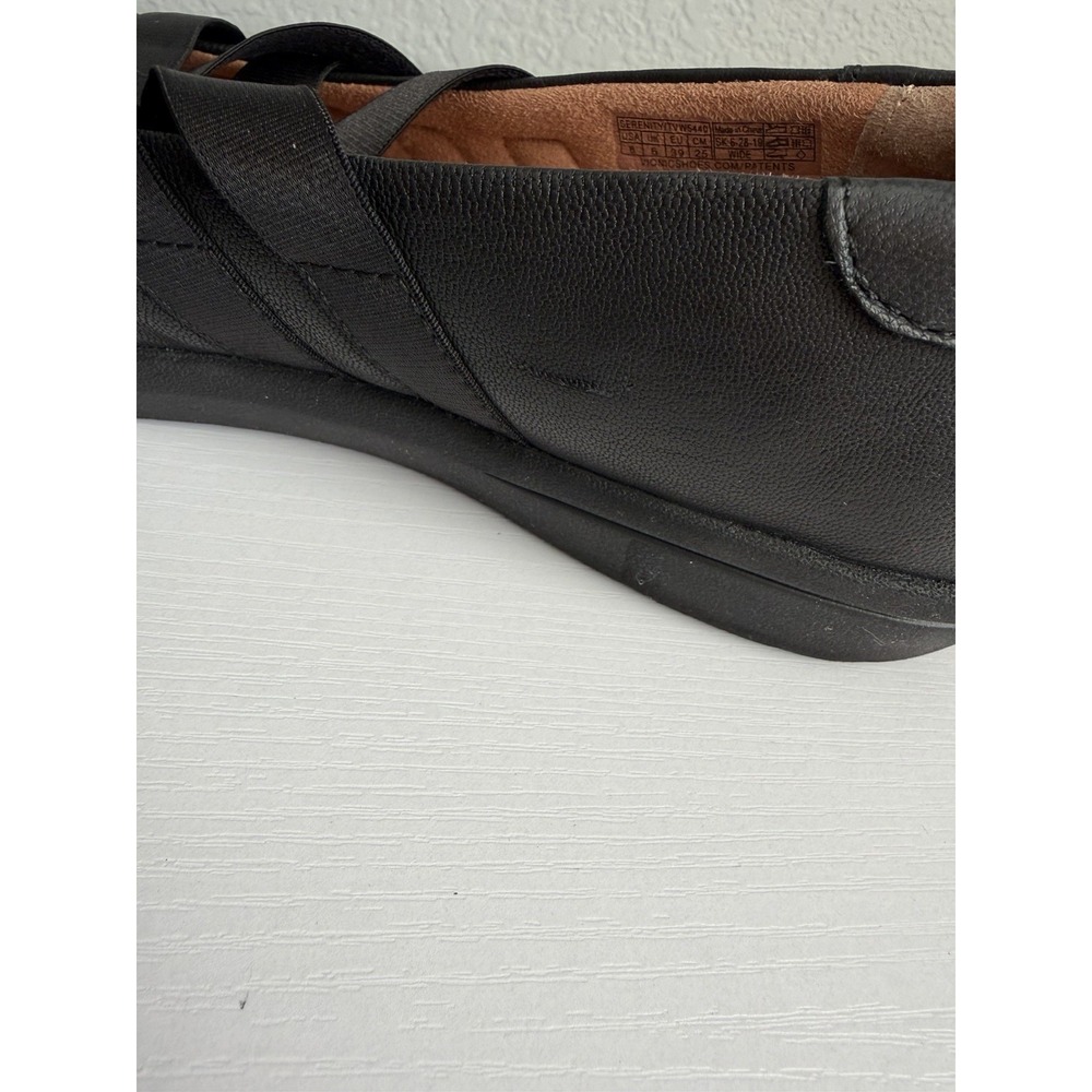Vionic Serenity Mary Jane Flats Women's 8 Wide Black Leather Orthotic Comfort - Picture 6 of 10